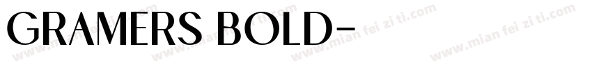 Gramers Bold字体转换